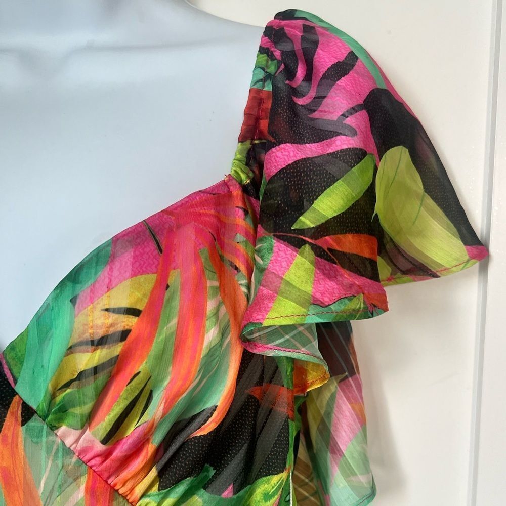 NWT Anthropologie  G.P.D.  Women’s Tropical Floral Maxi Tiered Dress Size Small - Picture 5 of 9